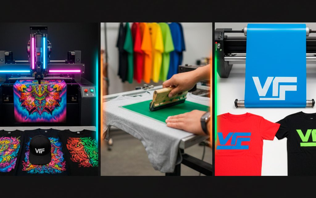 DTF vs. Serigrafía vs. Vinilo