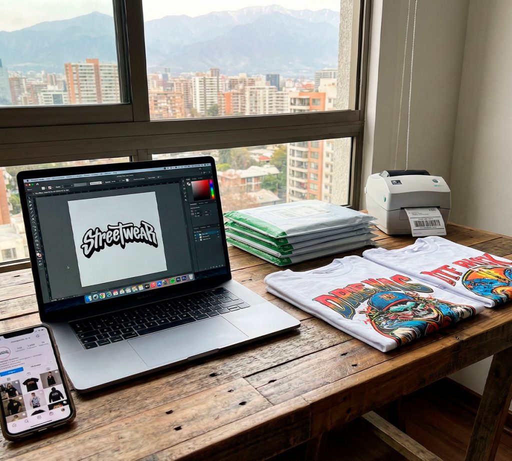 Escritorio de emprendedor de moda en Chile