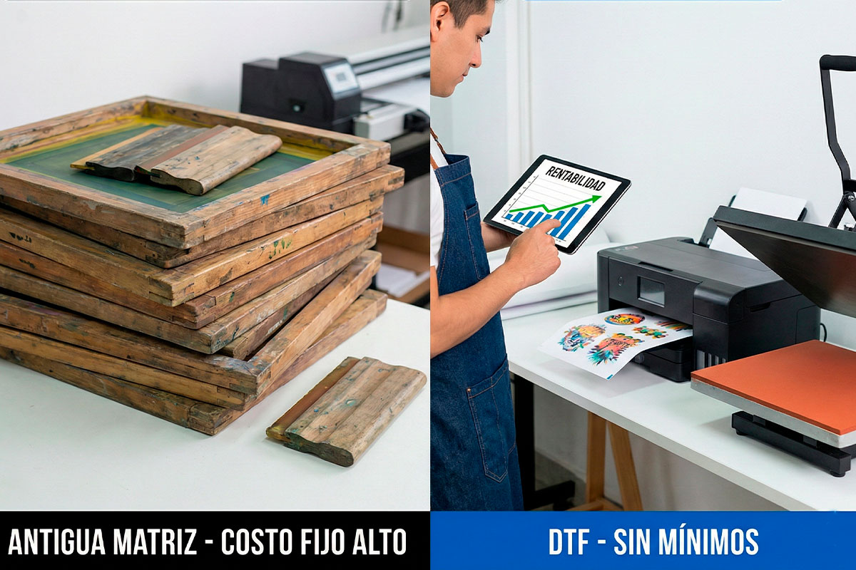 Rentabilidad en negocio de estampados DTF sin inversión en matrices de serigrafía