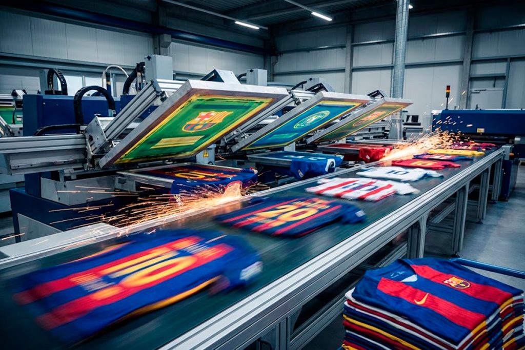 Velocidad y volumen en el estampado de camisetas deportivas