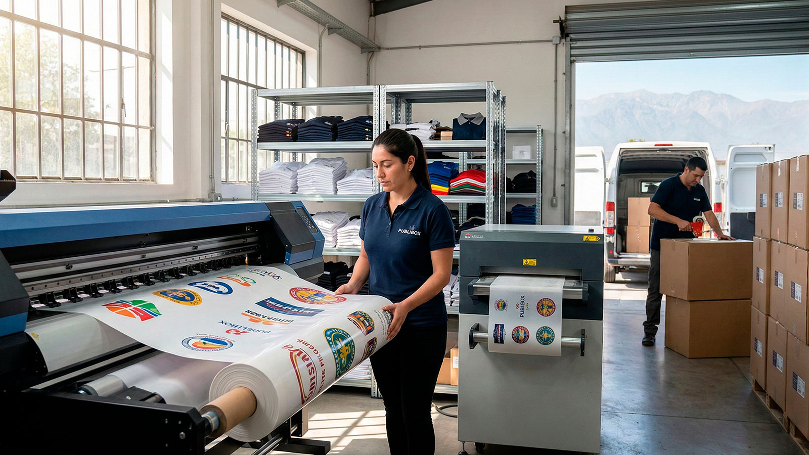 Producción y despacho rápido de dtf textil por metro en La Florida para empresas