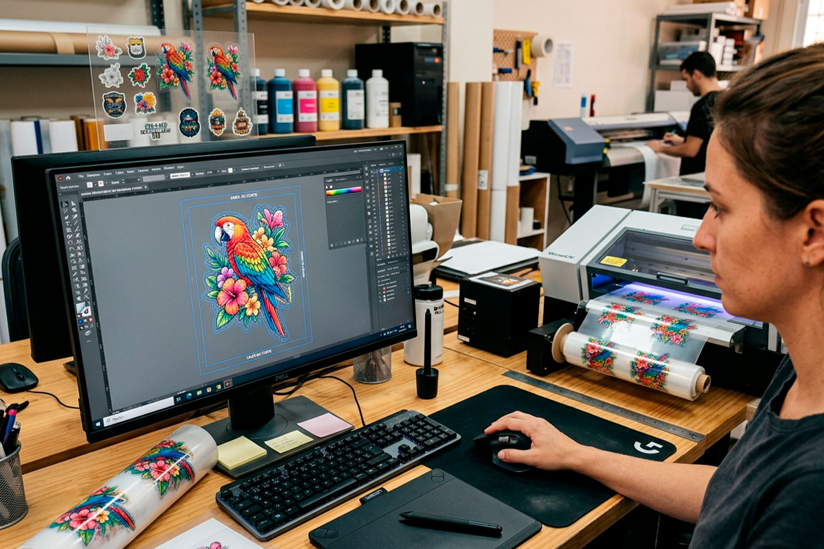 Archivos para stickers UV DTF